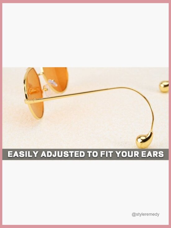 Oversized Aviator Sunglasses with UV400 Protection, Adjustable Metal Temples